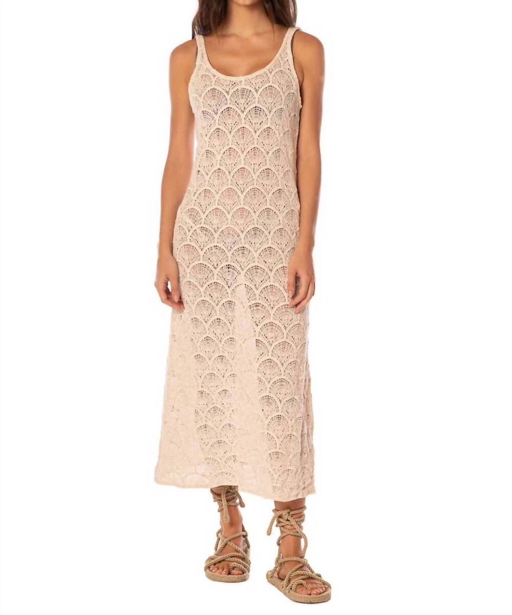 NEW MAAJI quartz long dress in wavy shell